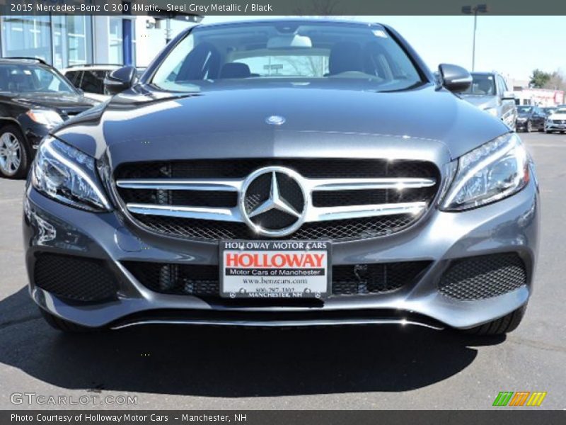 Steel Grey Metallic / Black 2015 Mercedes-Benz C 300 4Matic