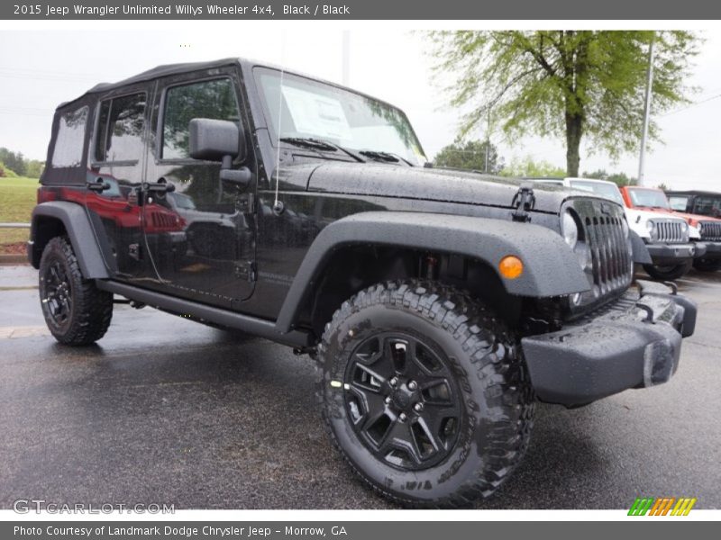 Black / Black 2015 Jeep Wrangler Unlimited Willys Wheeler 4x4