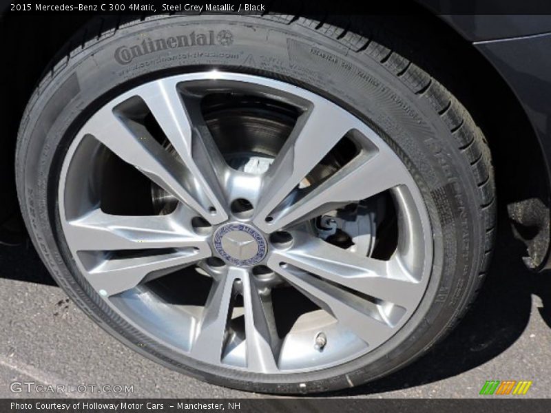 Steel Grey Metallic / Black 2015 Mercedes-Benz C 300 4Matic