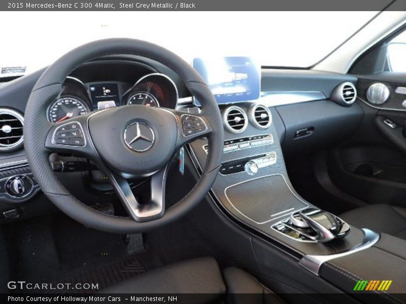 Steel Grey Metallic / Black 2015 Mercedes-Benz C 300 4Matic