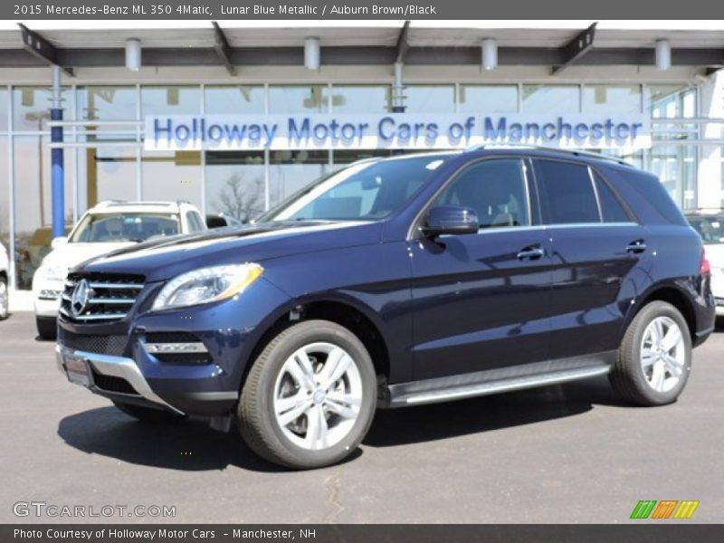Lunar Blue Metallic / Auburn Brown/Black 2015 Mercedes-Benz ML 350 4Matic