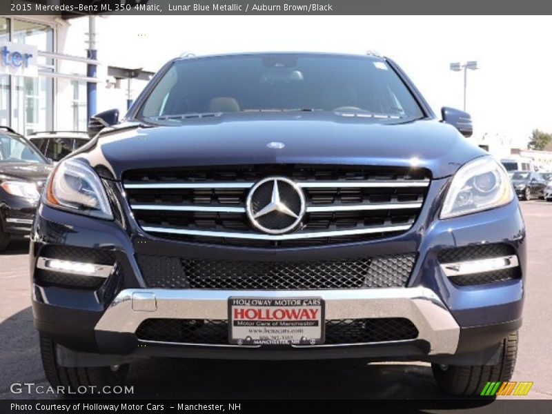 Lunar Blue Metallic / Auburn Brown/Black 2015 Mercedes-Benz ML 350 4Matic