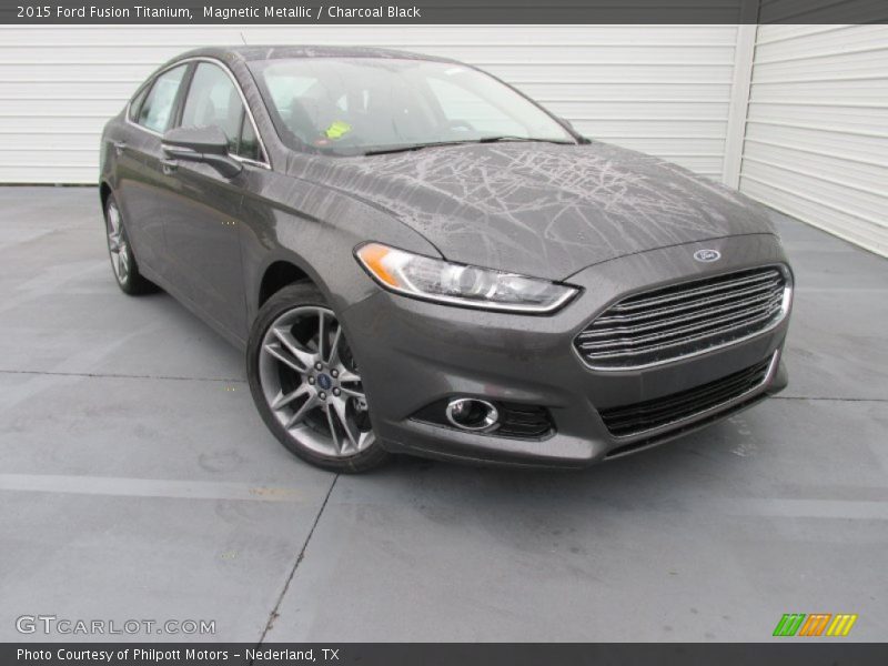 Magnetic Metallic / Charcoal Black 2015 Ford Fusion Titanium