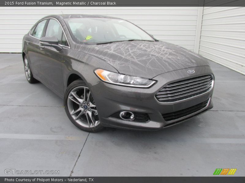 Magnetic Metallic / Charcoal Black 2015 Ford Fusion Titanium