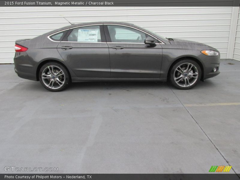 Magnetic Metallic / Charcoal Black 2015 Ford Fusion Titanium