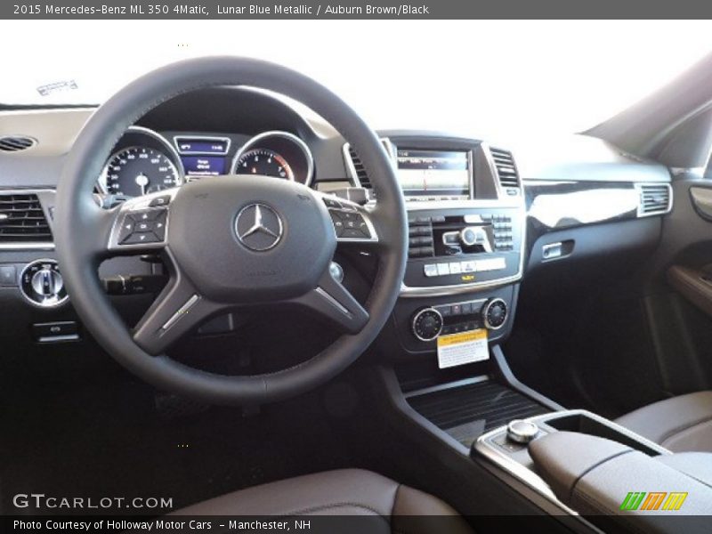 Lunar Blue Metallic / Auburn Brown/Black 2015 Mercedes-Benz ML 350 4Matic