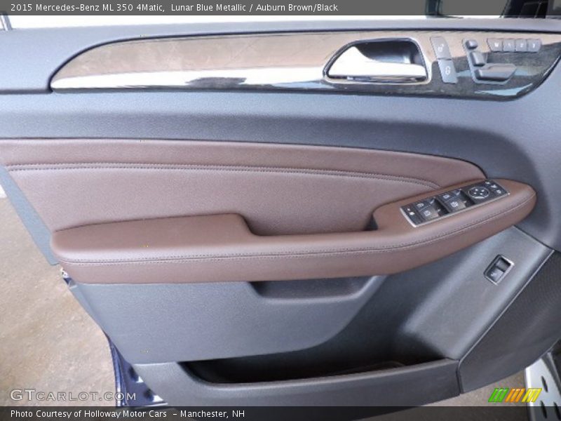 Lunar Blue Metallic / Auburn Brown/Black 2015 Mercedes-Benz ML 350 4Matic