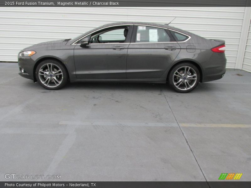 Magnetic Metallic / Charcoal Black 2015 Ford Fusion Titanium