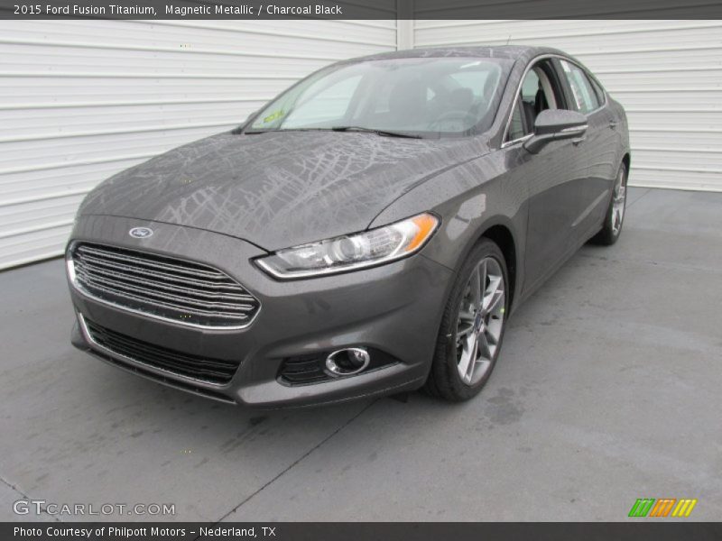 Magnetic Metallic / Charcoal Black 2015 Ford Fusion Titanium