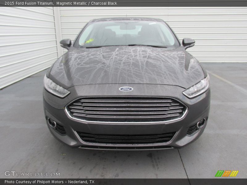 Magnetic Metallic / Charcoal Black 2015 Ford Fusion Titanium