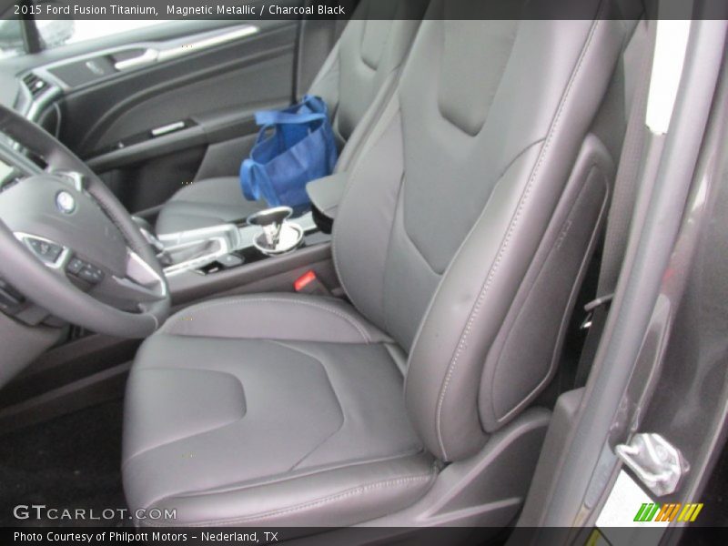 Magnetic Metallic / Charcoal Black 2015 Ford Fusion Titanium