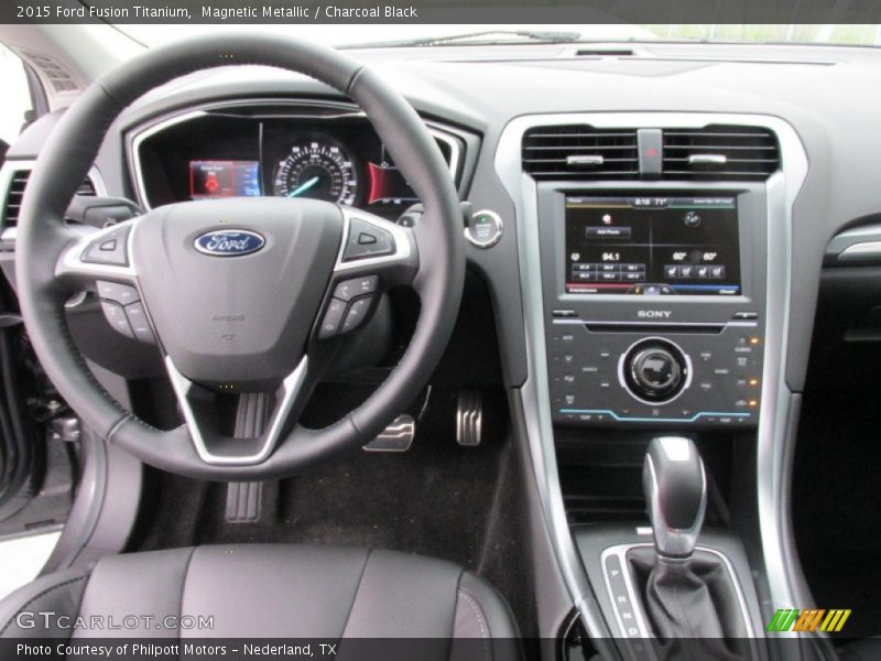 Magnetic Metallic / Charcoal Black 2015 Ford Fusion Titanium