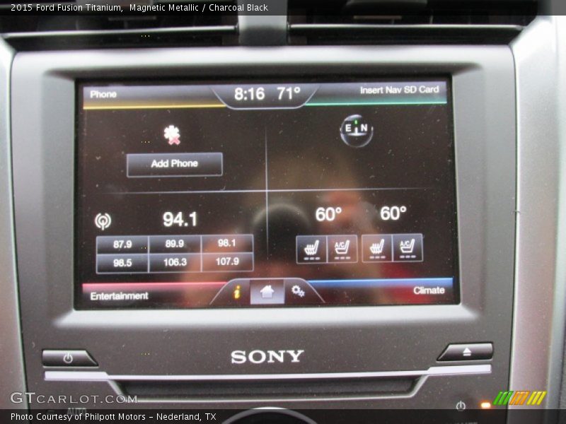 Magnetic Metallic / Charcoal Black 2015 Ford Fusion Titanium