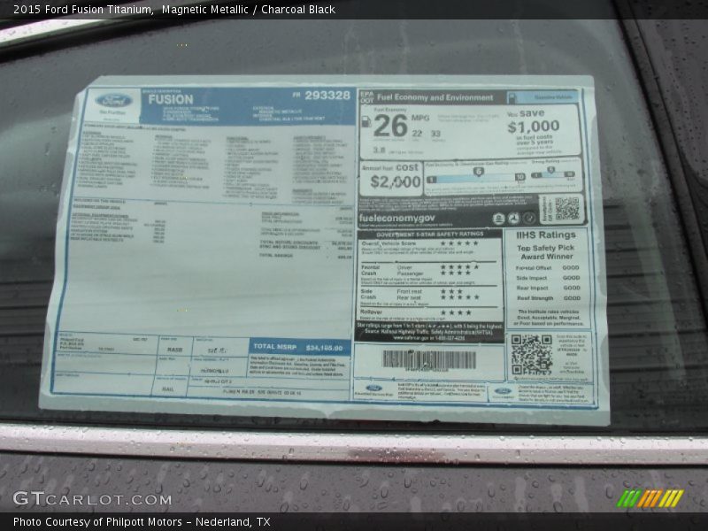 Magnetic Metallic / Charcoal Black 2015 Ford Fusion Titanium