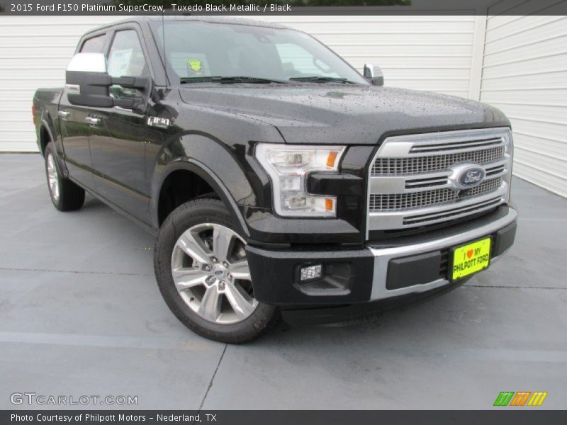 Tuxedo Black Metallic / Black 2015 Ford F150 Platinum SuperCrew