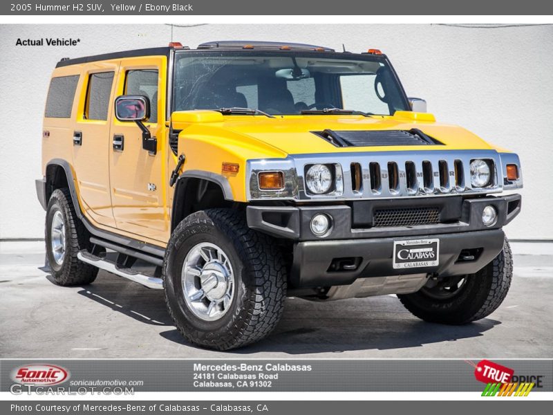 Yellow / Ebony Black 2005 Hummer H2 SUV