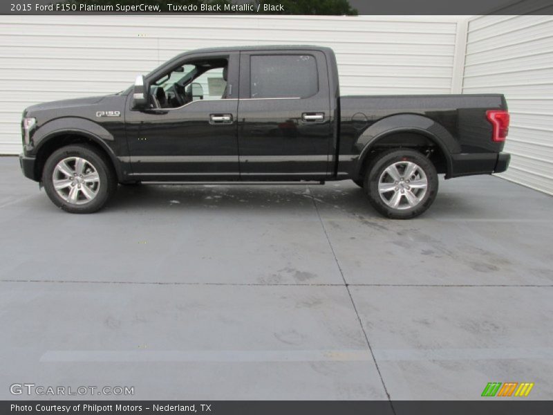 Tuxedo Black Metallic / Black 2015 Ford F150 Platinum SuperCrew