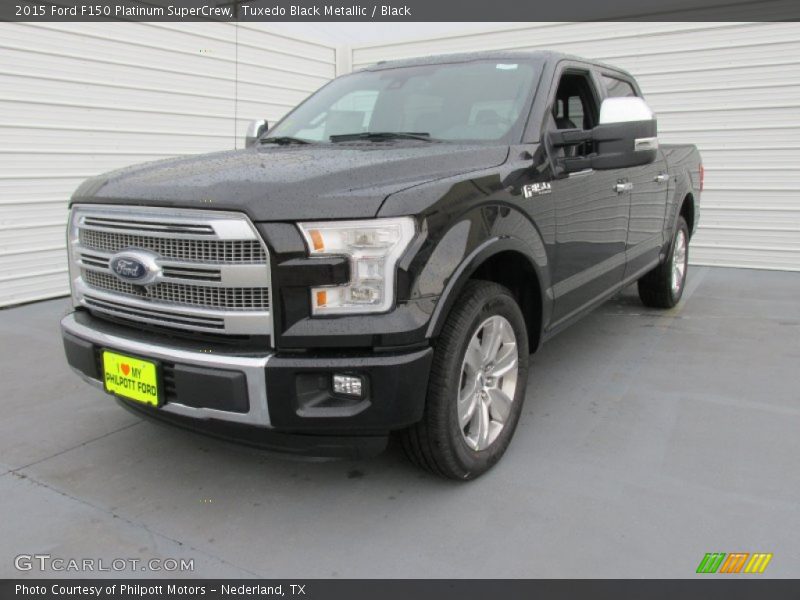 Tuxedo Black Metallic / Black 2015 Ford F150 Platinum SuperCrew