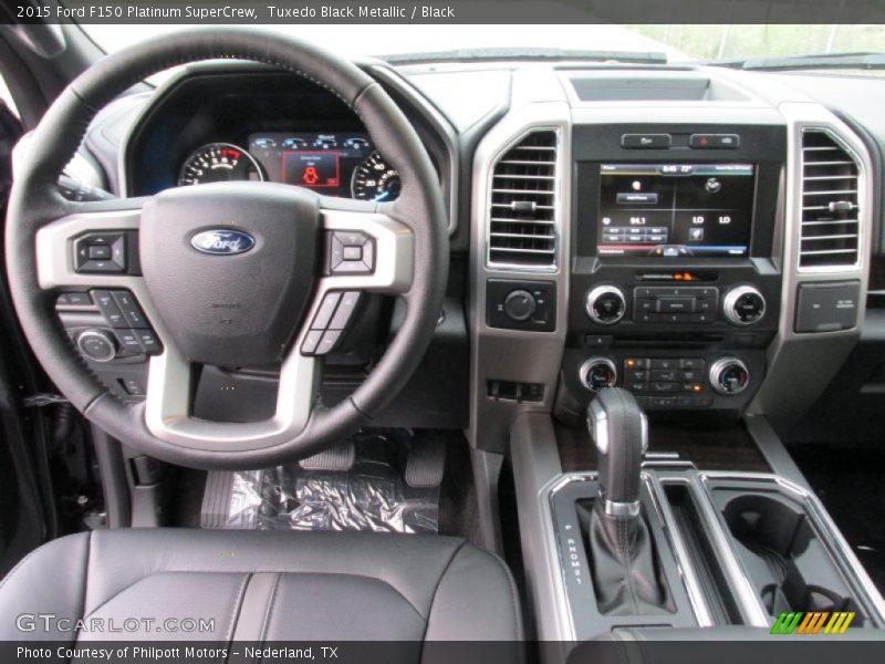 Tuxedo Black Metallic / Black 2015 Ford F150 Platinum SuperCrew