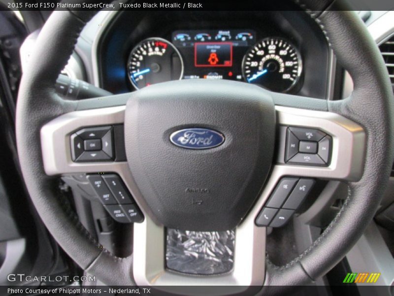 Tuxedo Black Metallic / Black 2015 Ford F150 Platinum SuperCrew