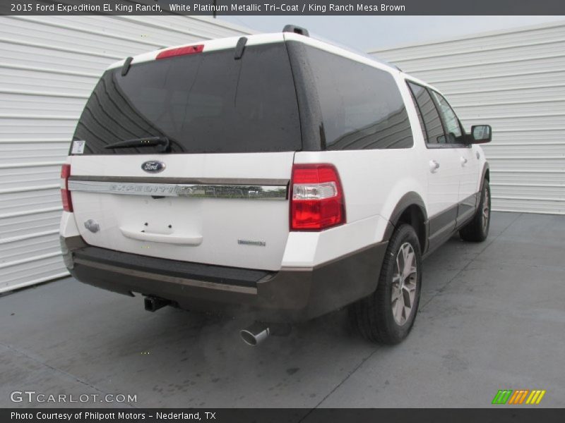White Platinum Metallic Tri-Coat / King Ranch Mesa Brown 2015 Ford Expedition EL King Ranch