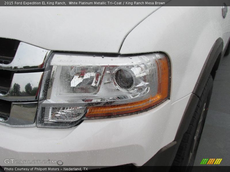 White Platinum Metallic Tri-Coat / King Ranch Mesa Brown 2015 Ford Expedition EL King Ranch