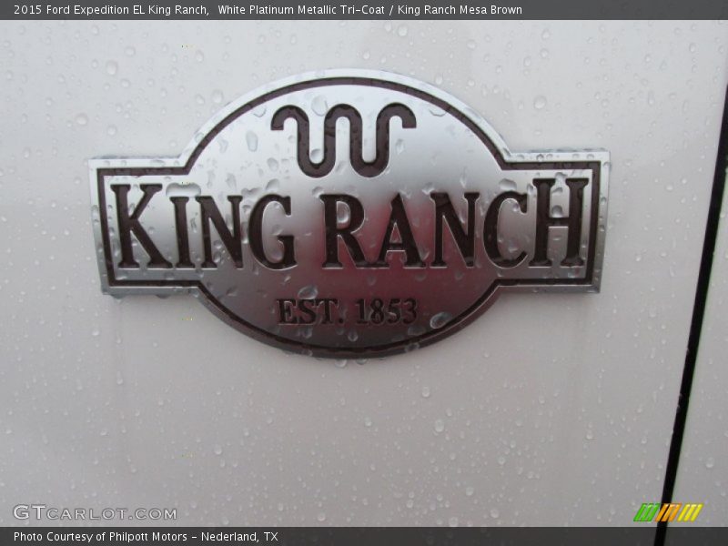 White Platinum Metallic Tri-Coat / King Ranch Mesa Brown 2015 Ford Expedition EL King Ranch