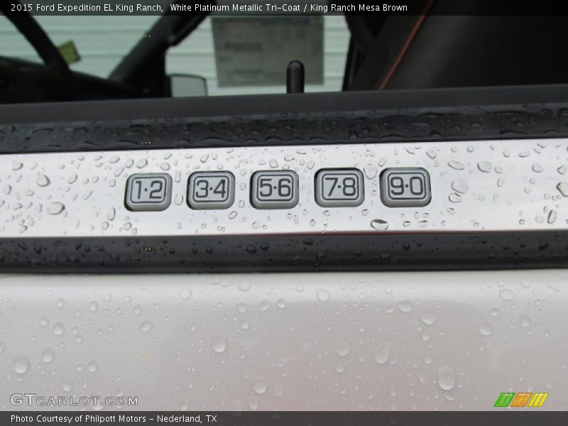 White Platinum Metallic Tri-Coat / King Ranch Mesa Brown 2015 Ford Expedition EL King Ranch