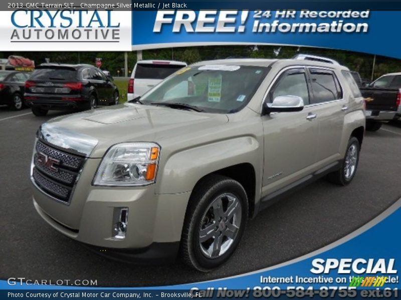 Champagne Silver Metallic / Jet Black 2013 GMC Terrain SLT