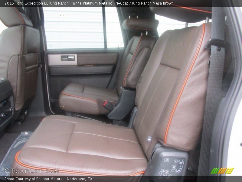 White Platinum Metallic Tri-Coat / King Ranch Mesa Brown 2015 Ford Expedition EL King Ranch