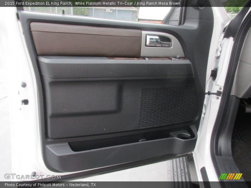 White Platinum Metallic Tri-Coat / King Ranch Mesa Brown 2015 Ford Expedition EL King Ranch