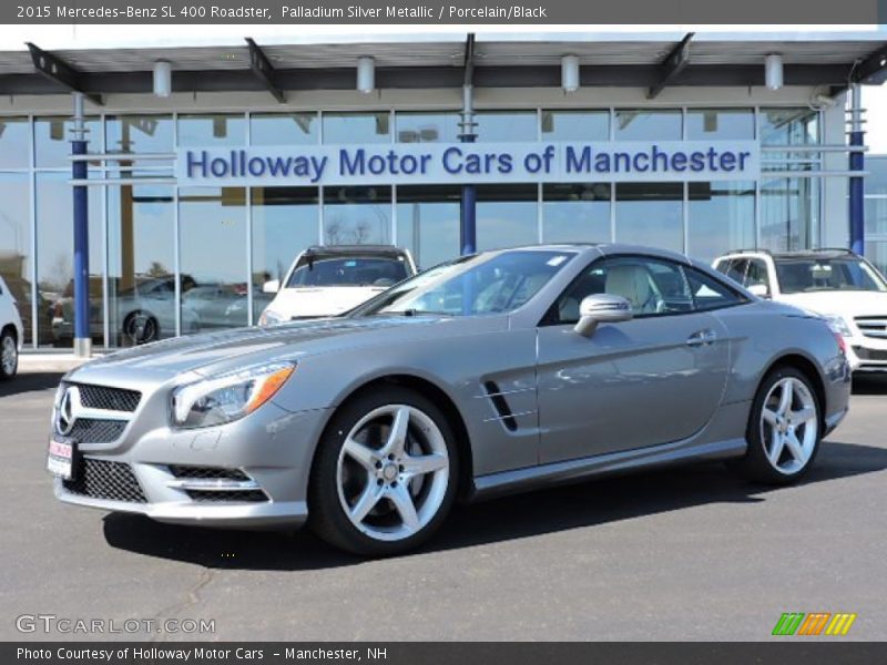 Palladium Silver Metallic / Porcelain/Black 2015 Mercedes-Benz SL 400 Roadster