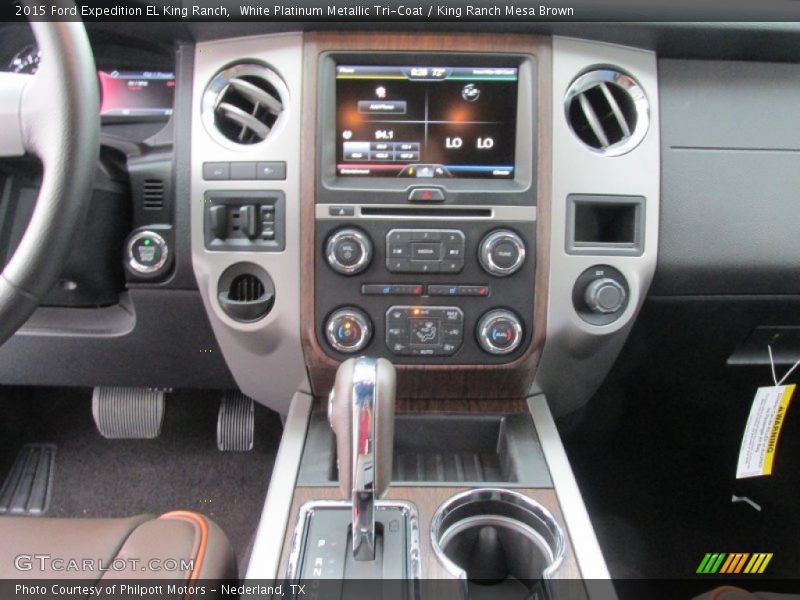 White Platinum Metallic Tri-Coat / King Ranch Mesa Brown 2015 Ford Expedition EL King Ranch