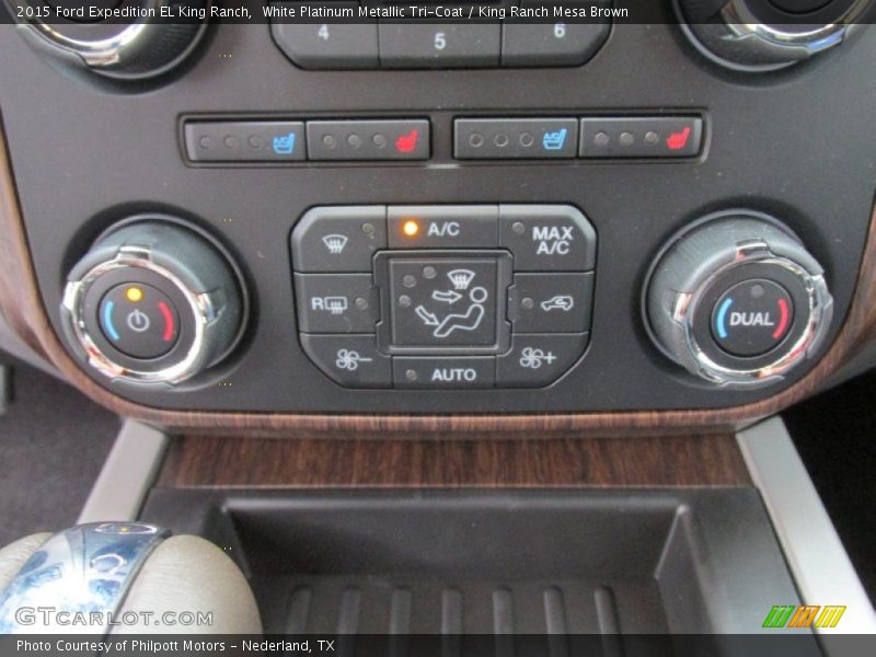 White Platinum Metallic Tri-Coat / King Ranch Mesa Brown 2015 Ford Expedition EL King Ranch