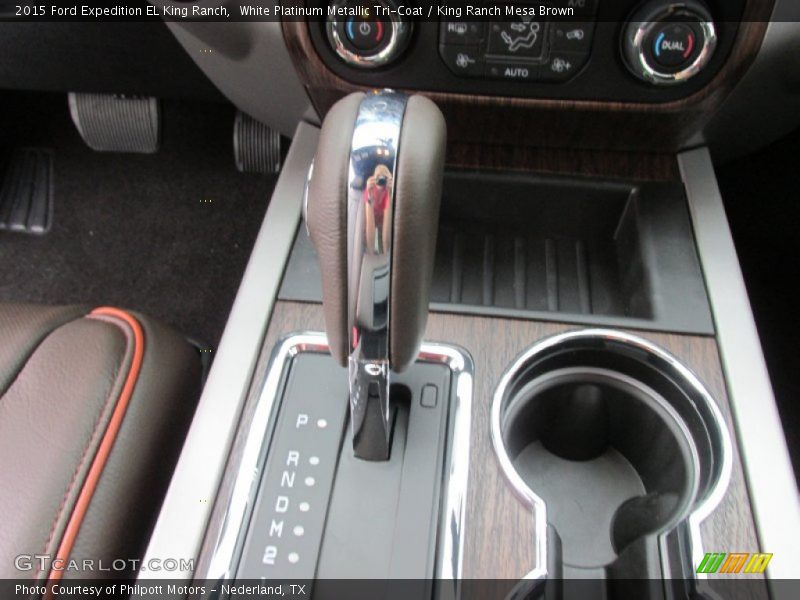 White Platinum Metallic Tri-Coat / King Ranch Mesa Brown 2015 Ford Expedition EL King Ranch