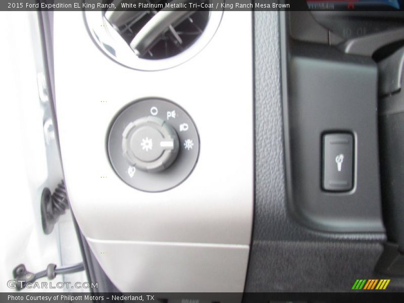 White Platinum Metallic Tri-Coat / King Ranch Mesa Brown 2015 Ford Expedition EL King Ranch