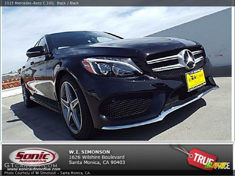 Black / Black 2015 Mercedes-Benz C 300