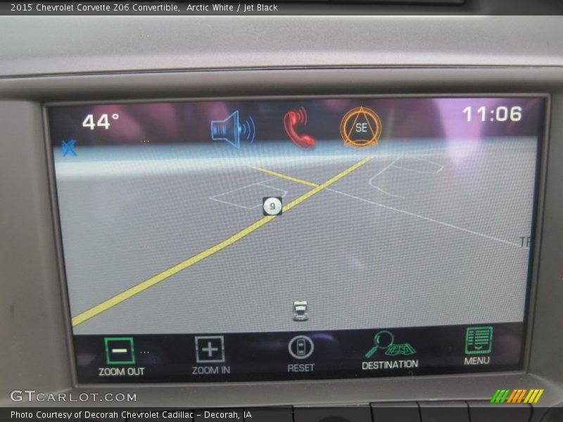 Navigation of 2015 Corvette Z06 Convertible
