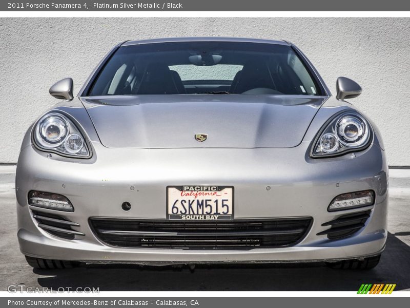 Platinum Silver Metallic / Black 2011 Porsche Panamera 4