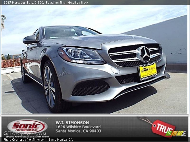 Paladium Silver Metallic / Black 2015 Mercedes-Benz C 300