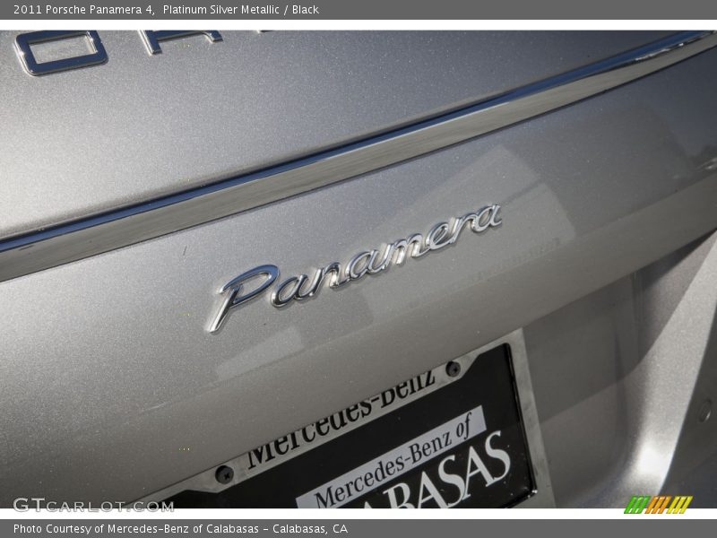 Platinum Silver Metallic / Black 2011 Porsche Panamera 4