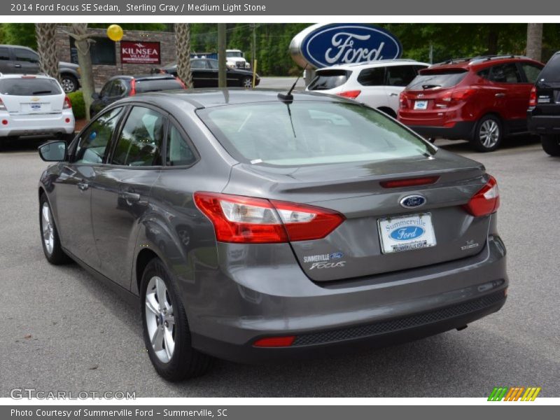 Sterling Gray / Medium Light Stone 2014 Ford Focus SE Sedan