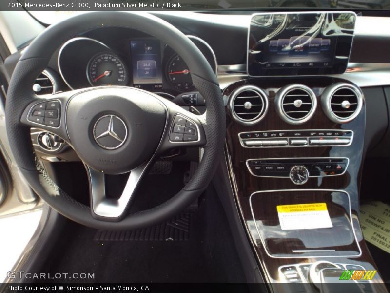 Paladium Silver Metallic / Black 2015 Mercedes-Benz C 300