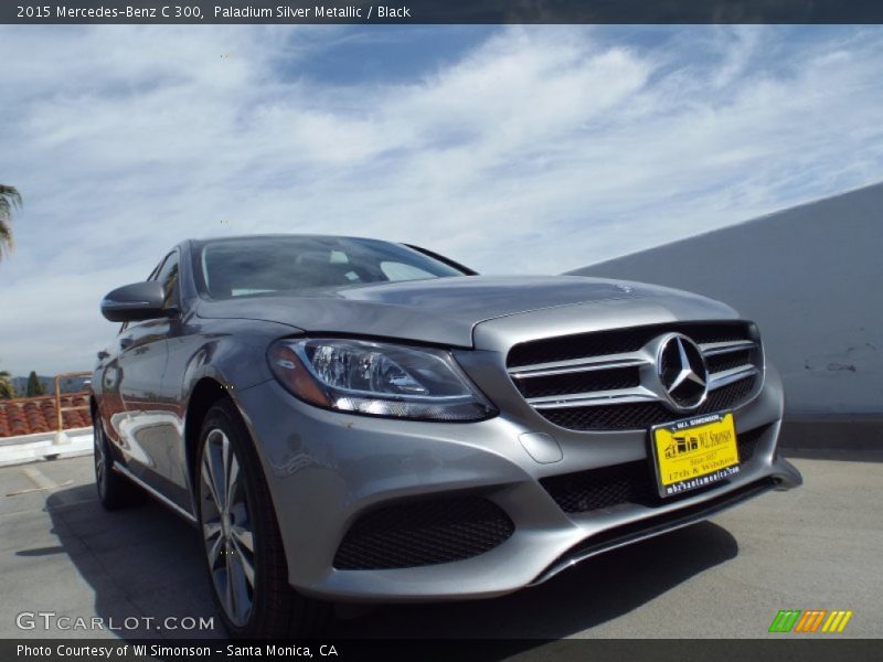 Paladium Silver Metallic / Black 2015 Mercedes-Benz C 300