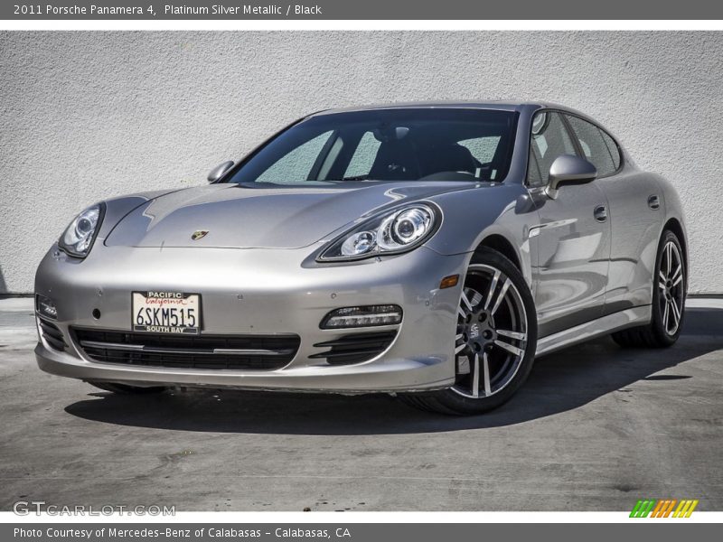 Platinum Silver Metallic / Black 2011 Porsche Panamera 4