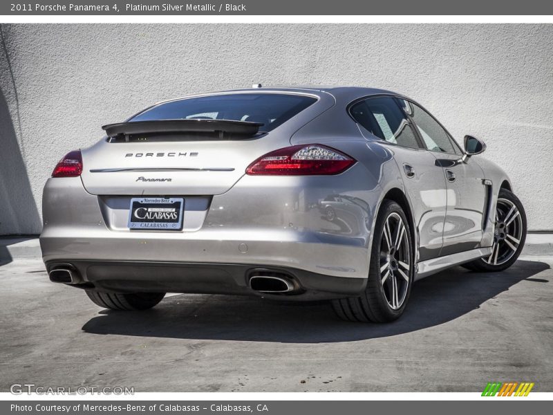 Platinum Silver Metallic / Black 2011 Porsche Panamera 4