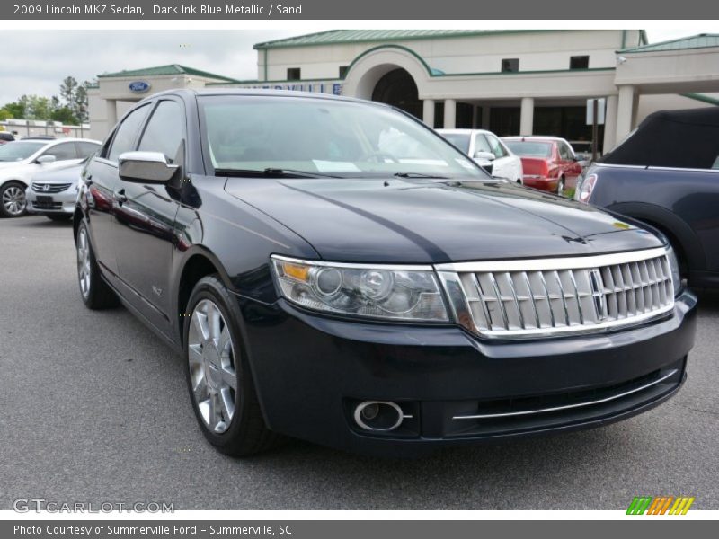 Dark Ink Blue Metallic / Sand 2009 Lincoln MKZ Sedan