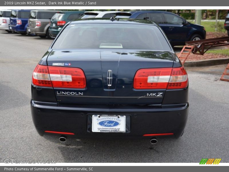 Dark Ink Blue Metallic / Sand 2009 Lincoln MKZ Sedan