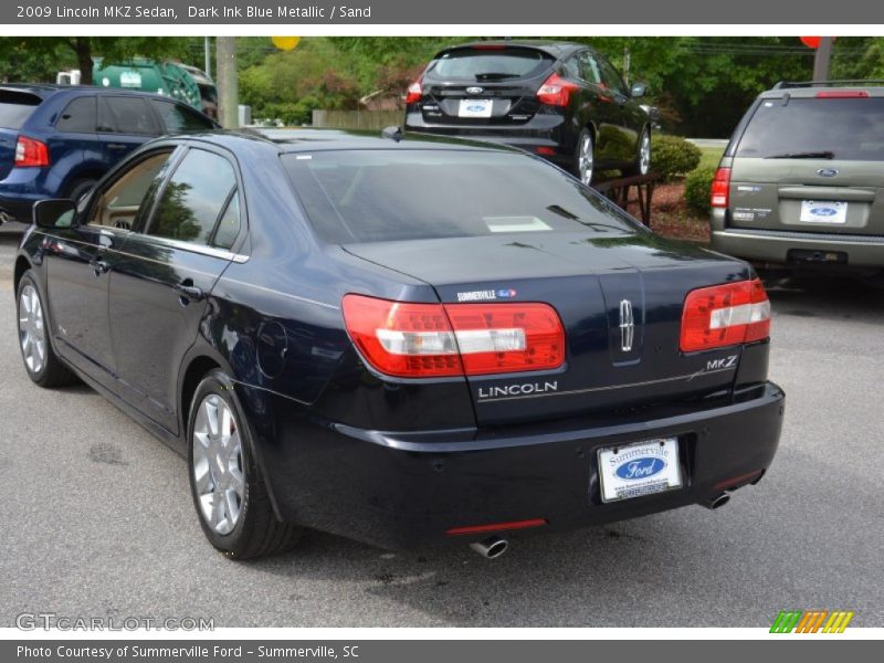 Dark Ink Blue Metallic / Sand 2009 Lincoln MKZ Sedan