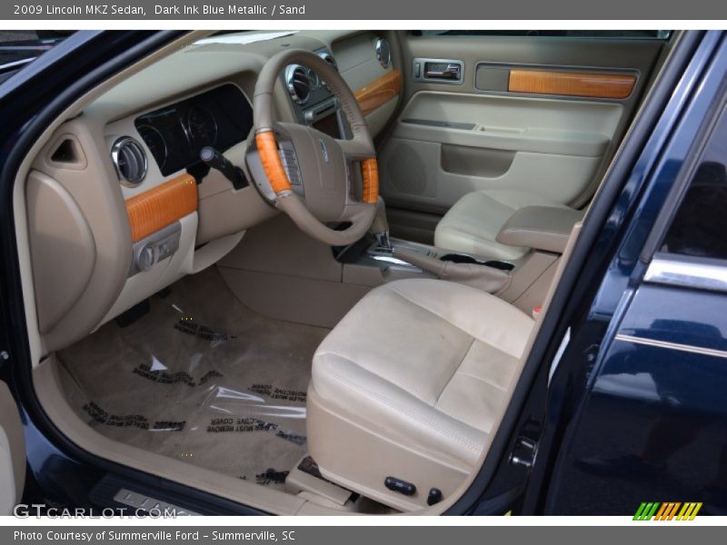 Dark Ink Blue Metallic / Sand 2009 Lincoln MKZ Sedan